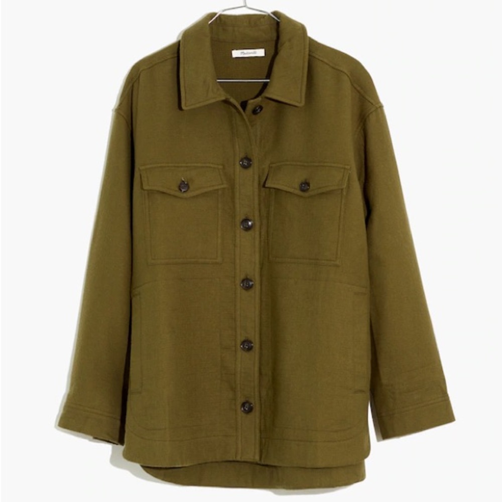 Madewell Jacket Waffle Dark Green Women’s size Small